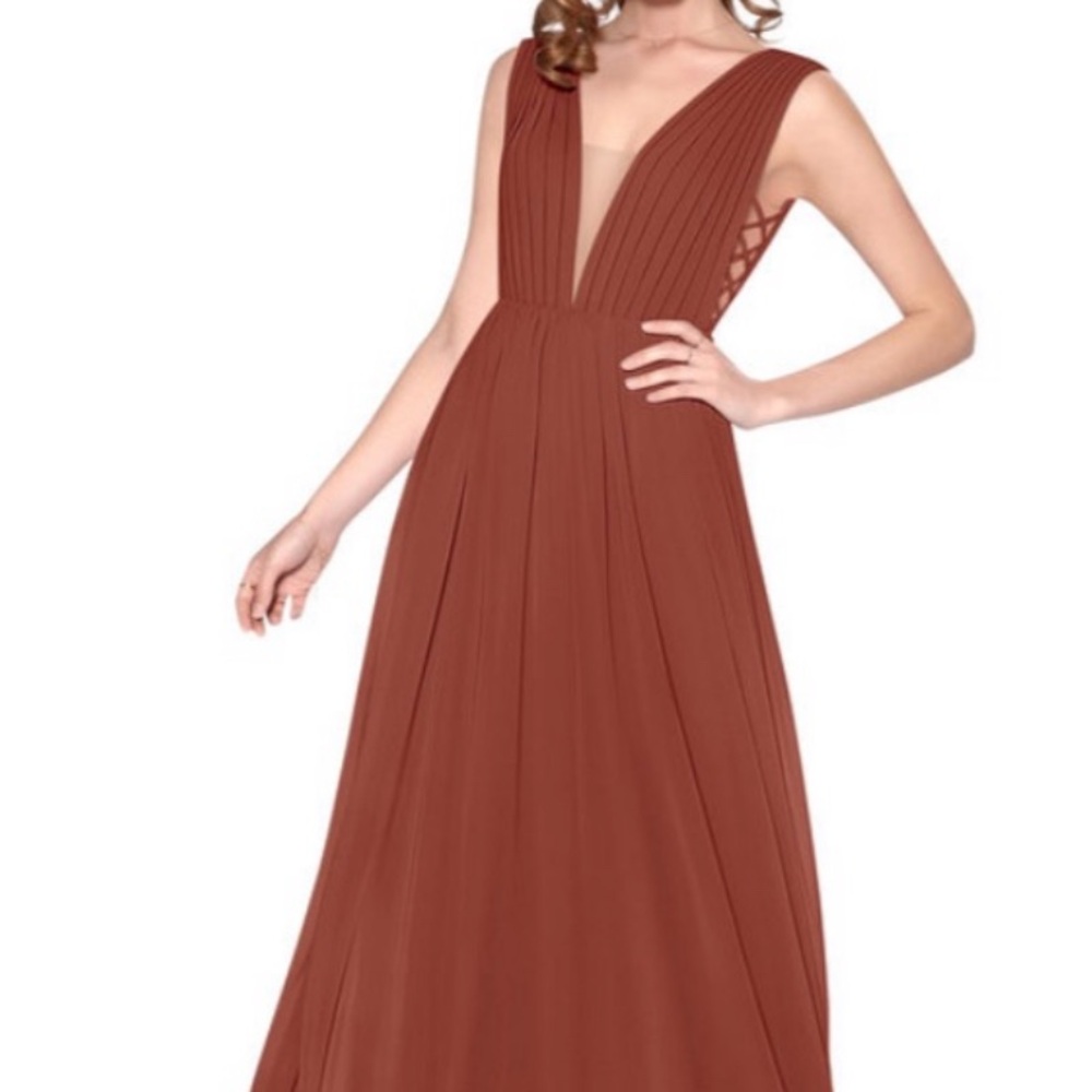 Elegant Brown Evening Gown
